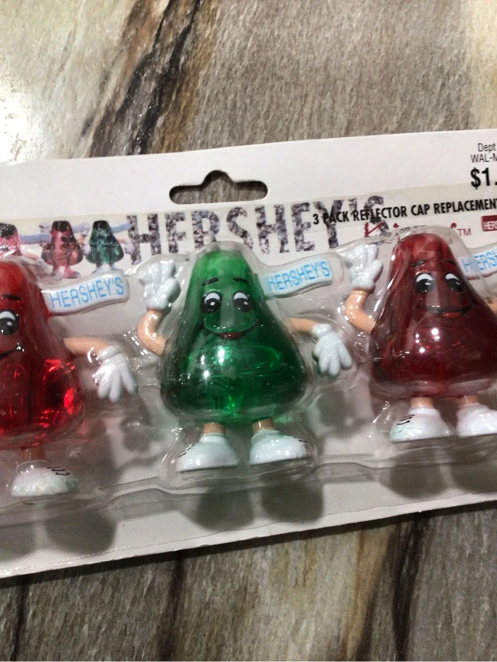 Vintage 1996 Hershey’s Kisses Christmas Light Reflector Caps NIP Set of 3